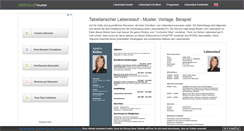 Desktop Screenshot of lebenslaufmuster.biz